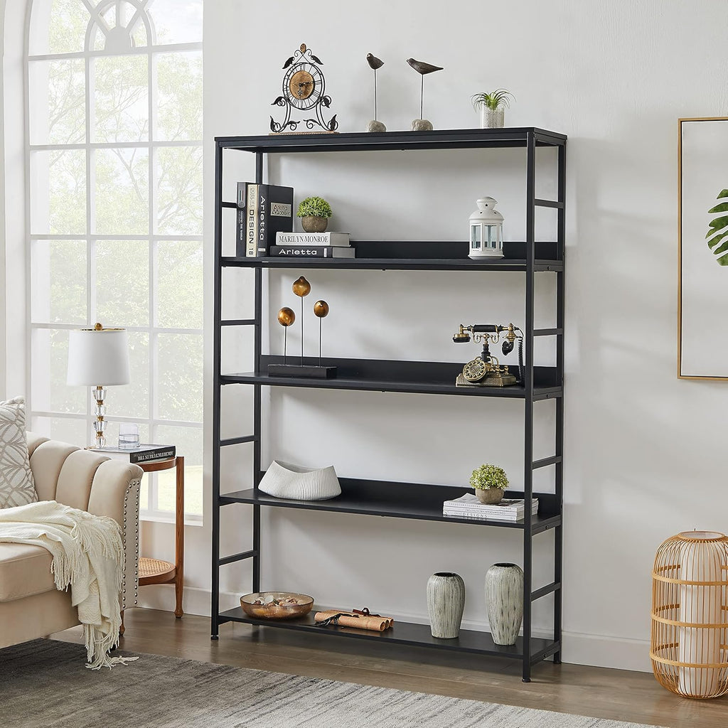 White 5-Tier Wood Bookcase Z4103