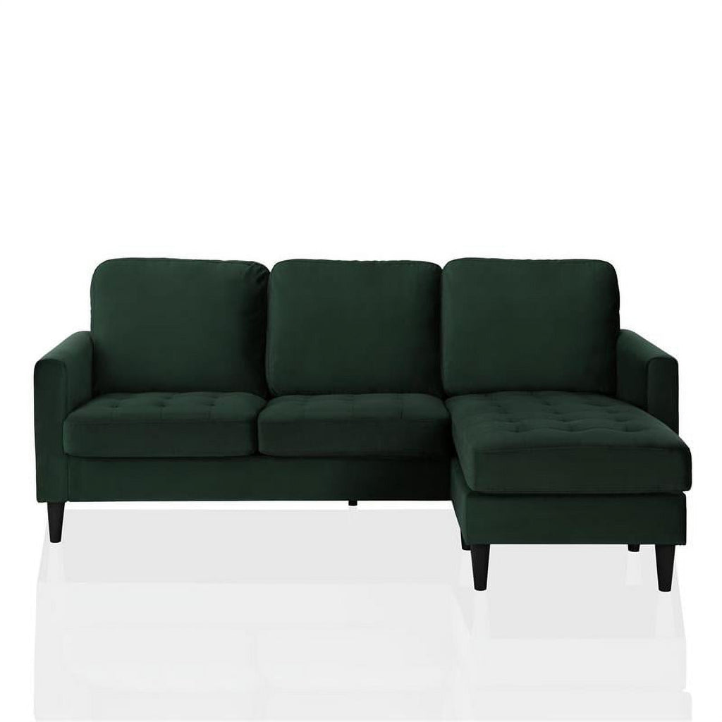 Green Reversible Sectional Sofa Couch K138