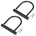 Black 2 Pack 15mm Zinc Alloy U Lock Bike Lock Q55067