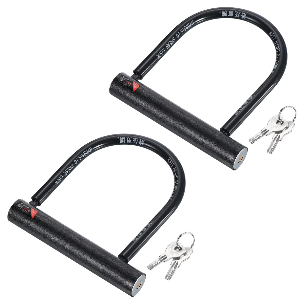 Black 2 Pack 15mm Zinc Alloy U Lock Bike Lock Q55067