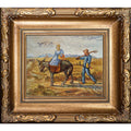 Van Gogh Peasant Couple Going to Work with Florentine Gold Frame W882