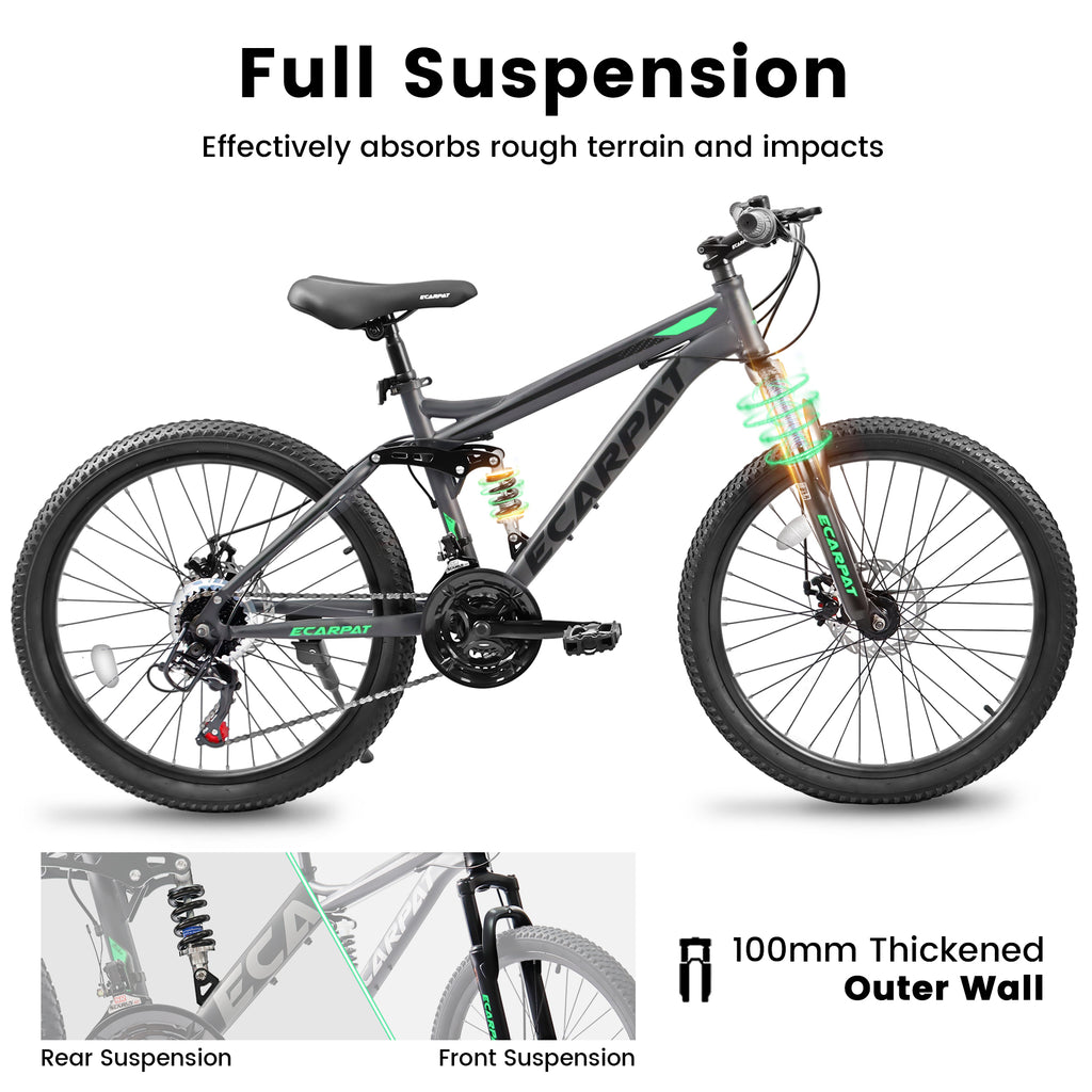 24 inch 21 Speeds High-Carbon Steel Frame Mountain Bike J80728