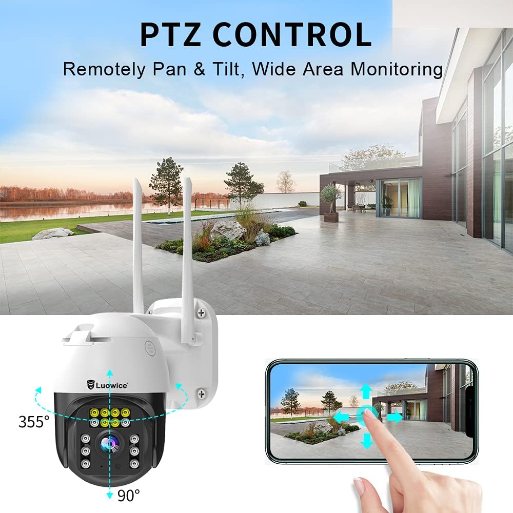 5MP PTZ WiFi IP Security Camera with Color Night Vision A6726