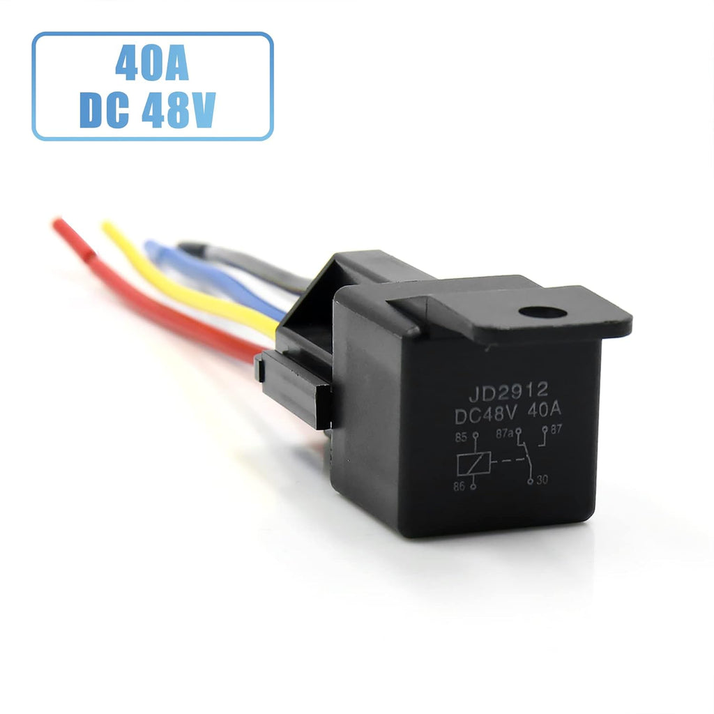 5 Pin DC 48V 40A Car Motor Fuse Relay Switch with Harness D4897