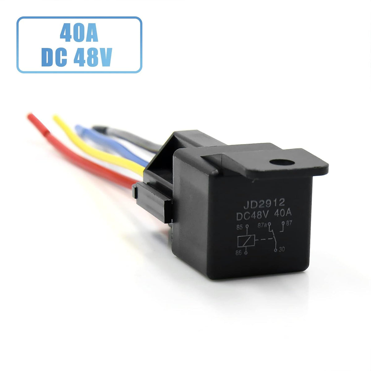 5 Pin DC 48V 40A Car Motor Fuse Relay Switch with Harness D4897