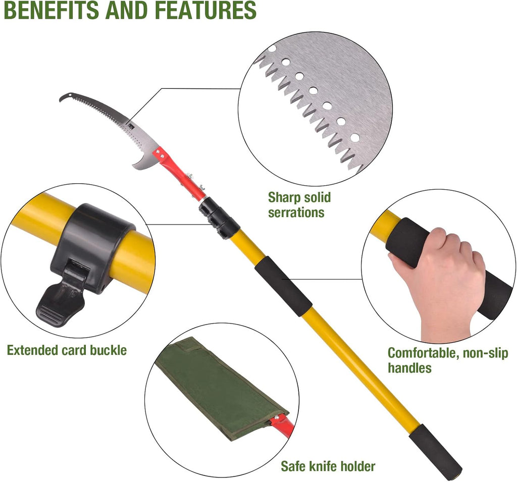 Telescoping Pole Saws for Tree Trimming, Pack of 2 J12780