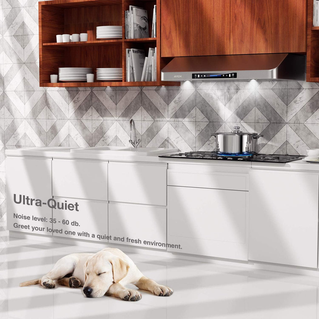 30 Inch Under Cabinet Range Hood with 900-CFM, Stainless Steel Kitchen Vent B555737