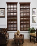 Dark Oak Cordless Faux Wood Venetian Blind V1865