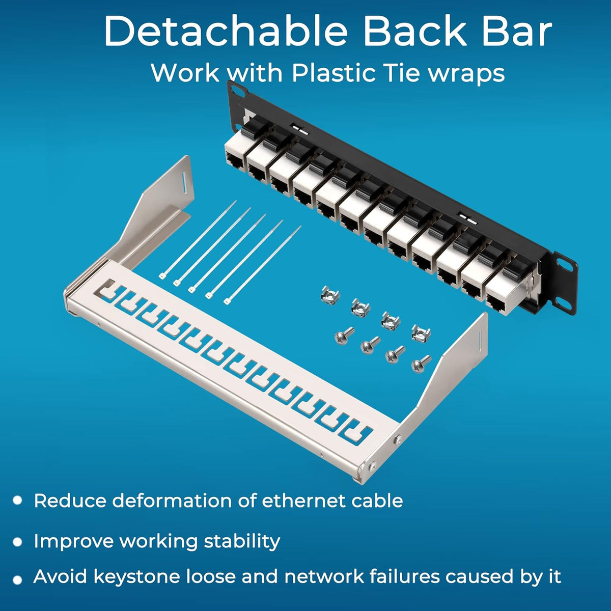 12 Port Cat6A Shielded Patch Panel, Pack of 2 G881