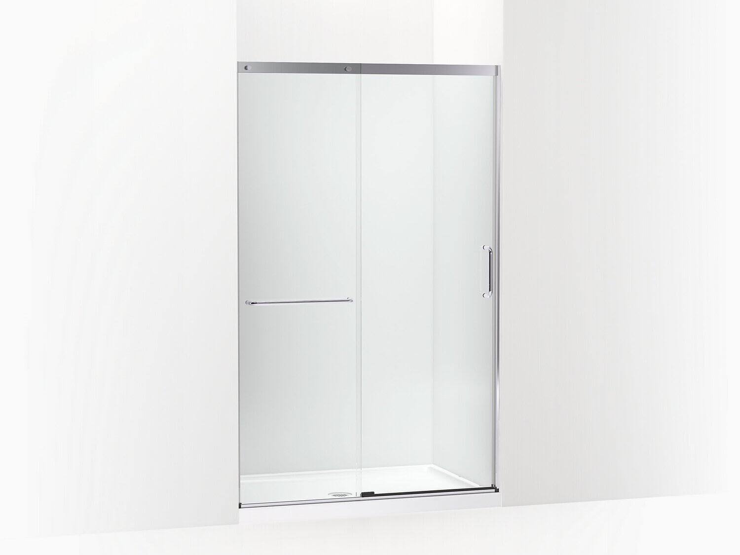 Tall Sliding Shower Door with Crystal Clear Glass B85456