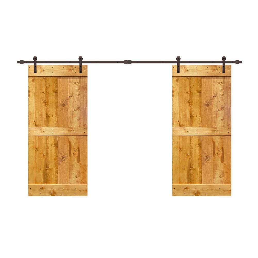 Sage Green Double Barn Door with Hardware Kit U96102