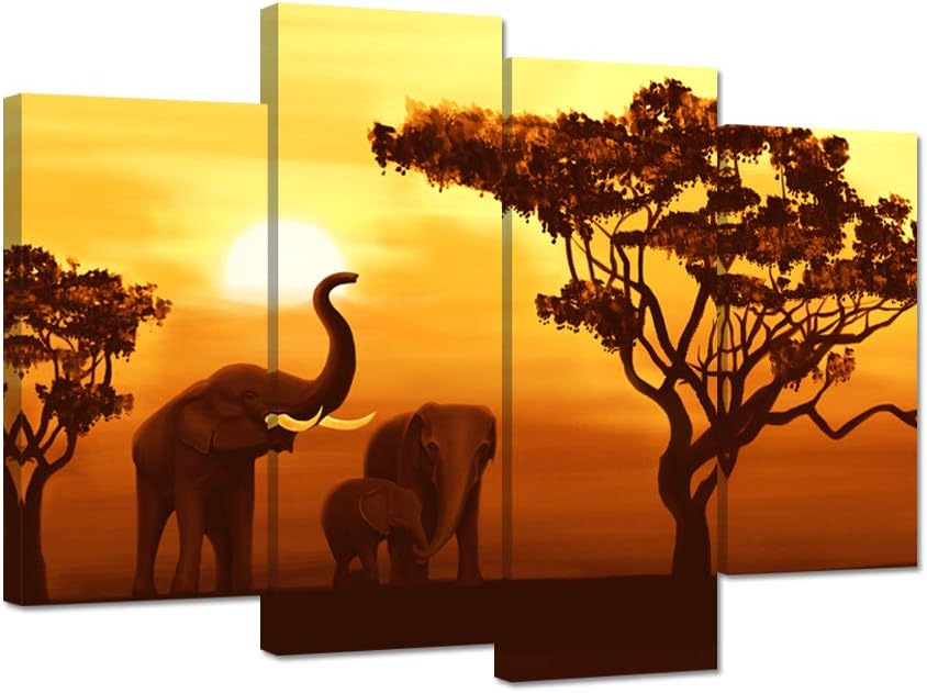 4 Panel Canvas Wall Art Stretched and Framed T82660