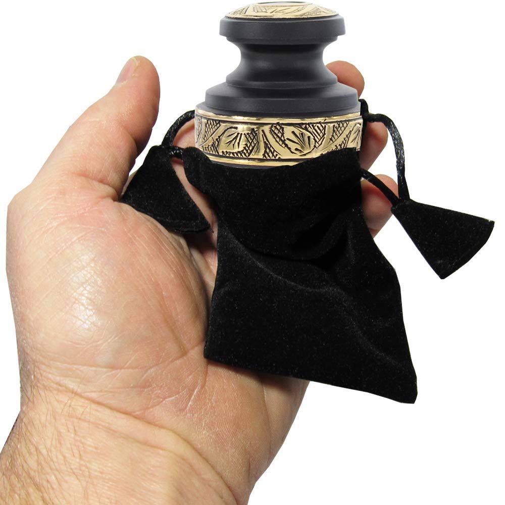 Set of 4 Black Small Keepsake Urn U840