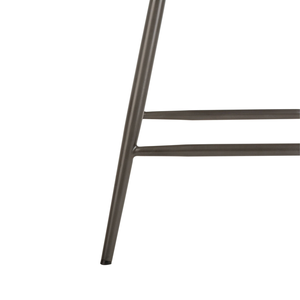 Camel Leather Tufted Swivel Counter Stool Set of 2 Z8254