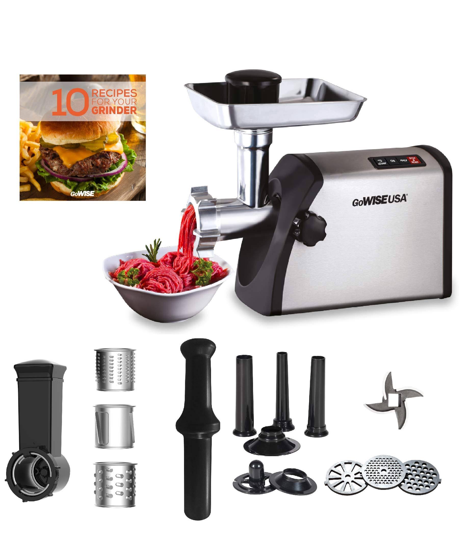 4-in-1 Stainless Steel Electric Meat Grinder and Food Processor L67998