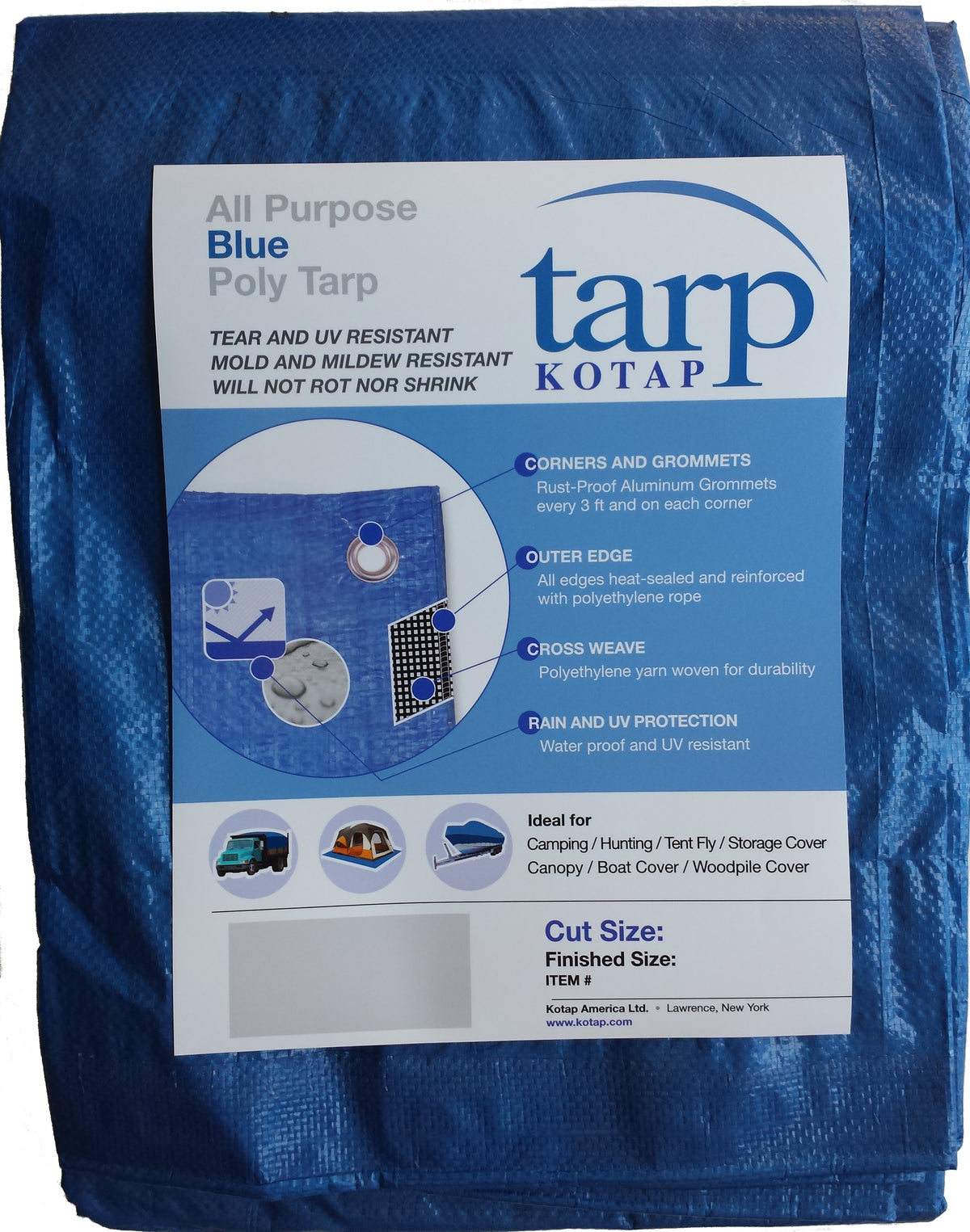 Blue Poly Tarp 12-ft x 36-ft H403161