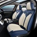 Blue&Beige 2Pcs Leather Car Seat Covers G9465