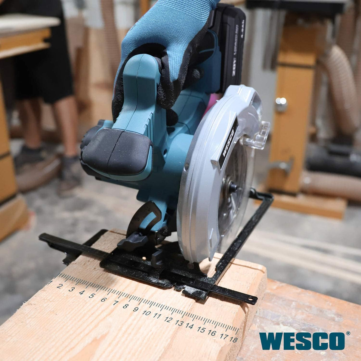 20V 4.0Ah Cordless Circular Saw, 6-1/2", 4000RPM, 0-45° Bevel, with Charger, Vacuum Adaptor, Parallel Guide, Wood Cutting Blades (24T / 40T), Pack of 2 P15917