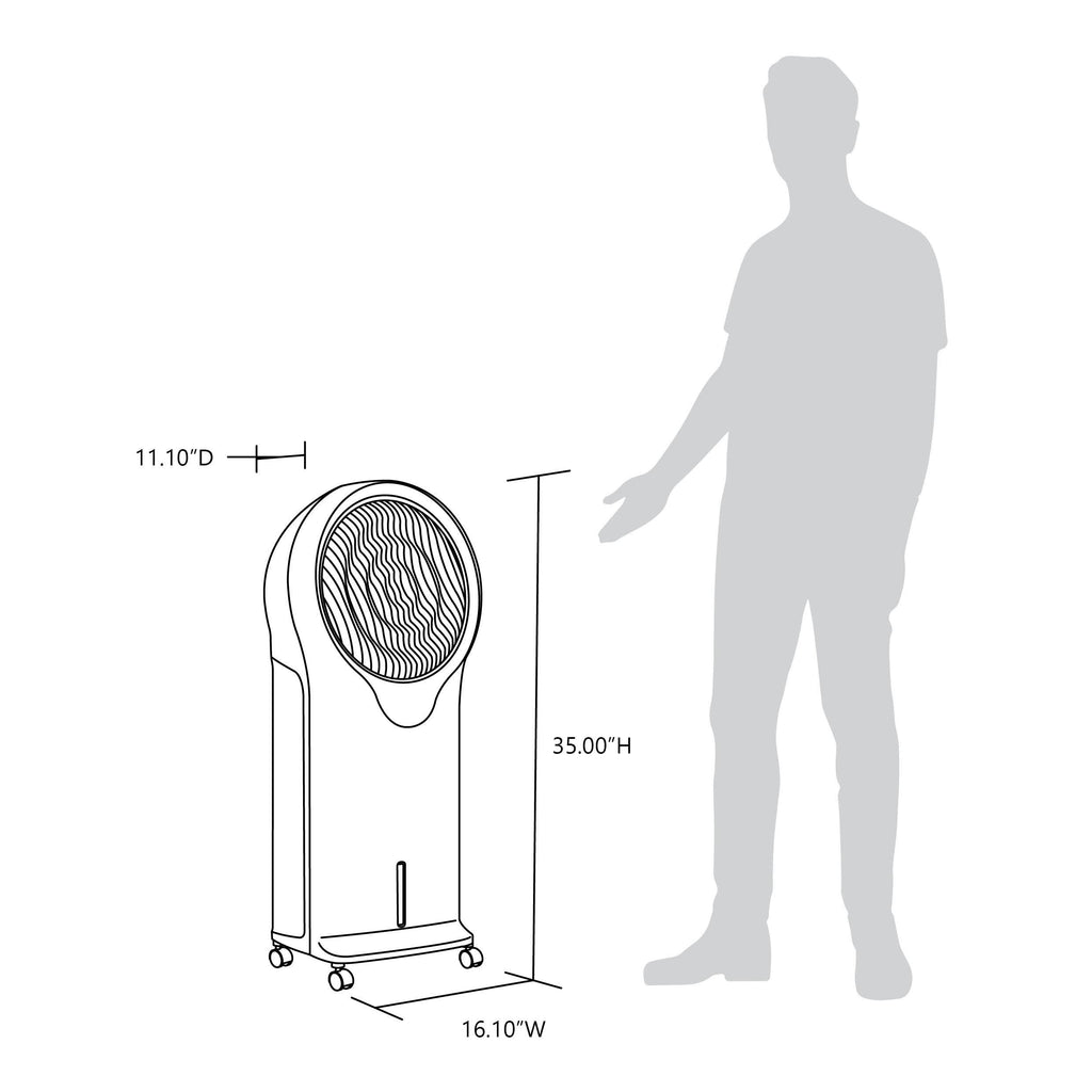 White Evaporative Air Cooler Portable Fan F927237