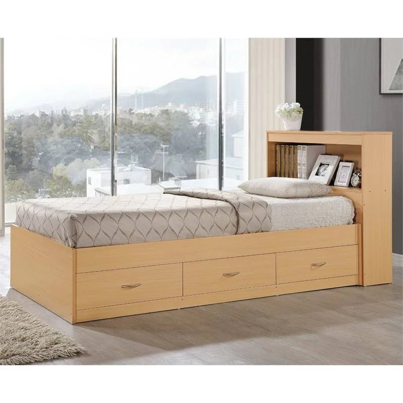 Twin Captain Storage Bed in Beech R122