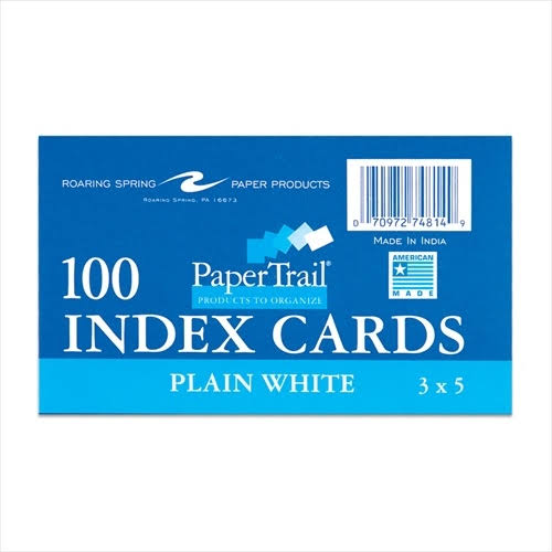 3x5 Index Cards H9521