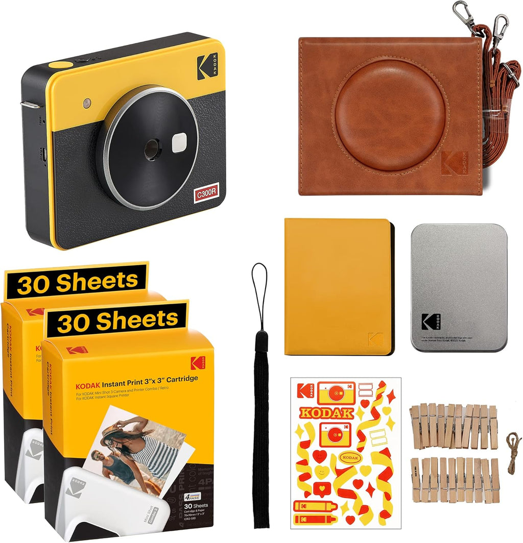 Yellow 2-in-1 Instant Camera & Photo Printer A65935