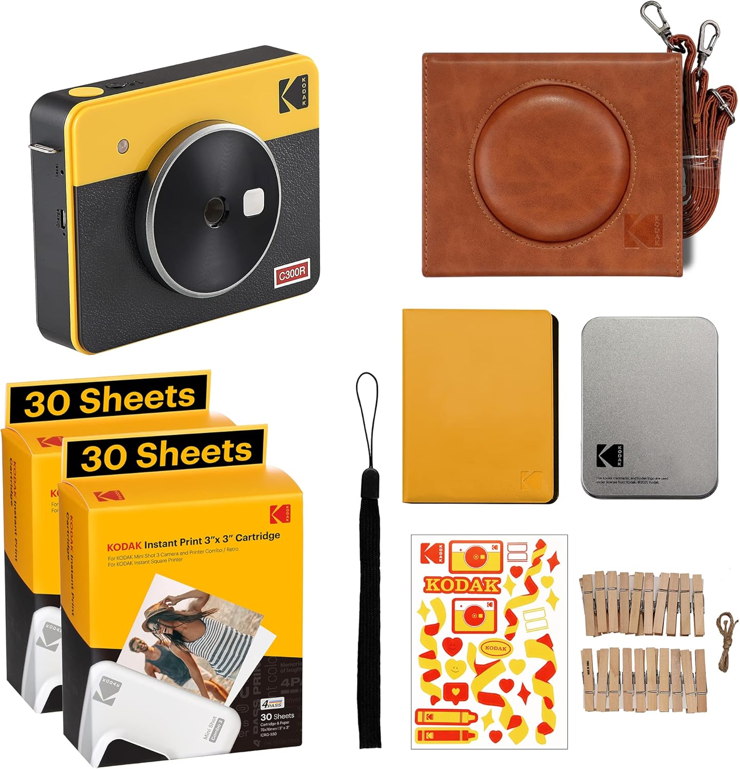 Yellow 2-in-1 Instant Camera & Photo Printer A65935