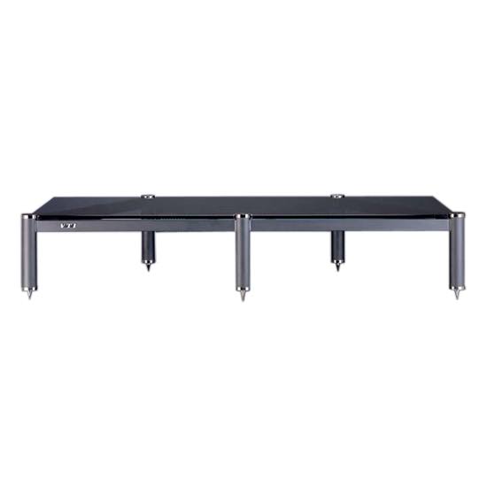 Clear Glass Shelf with Black Poles R22536