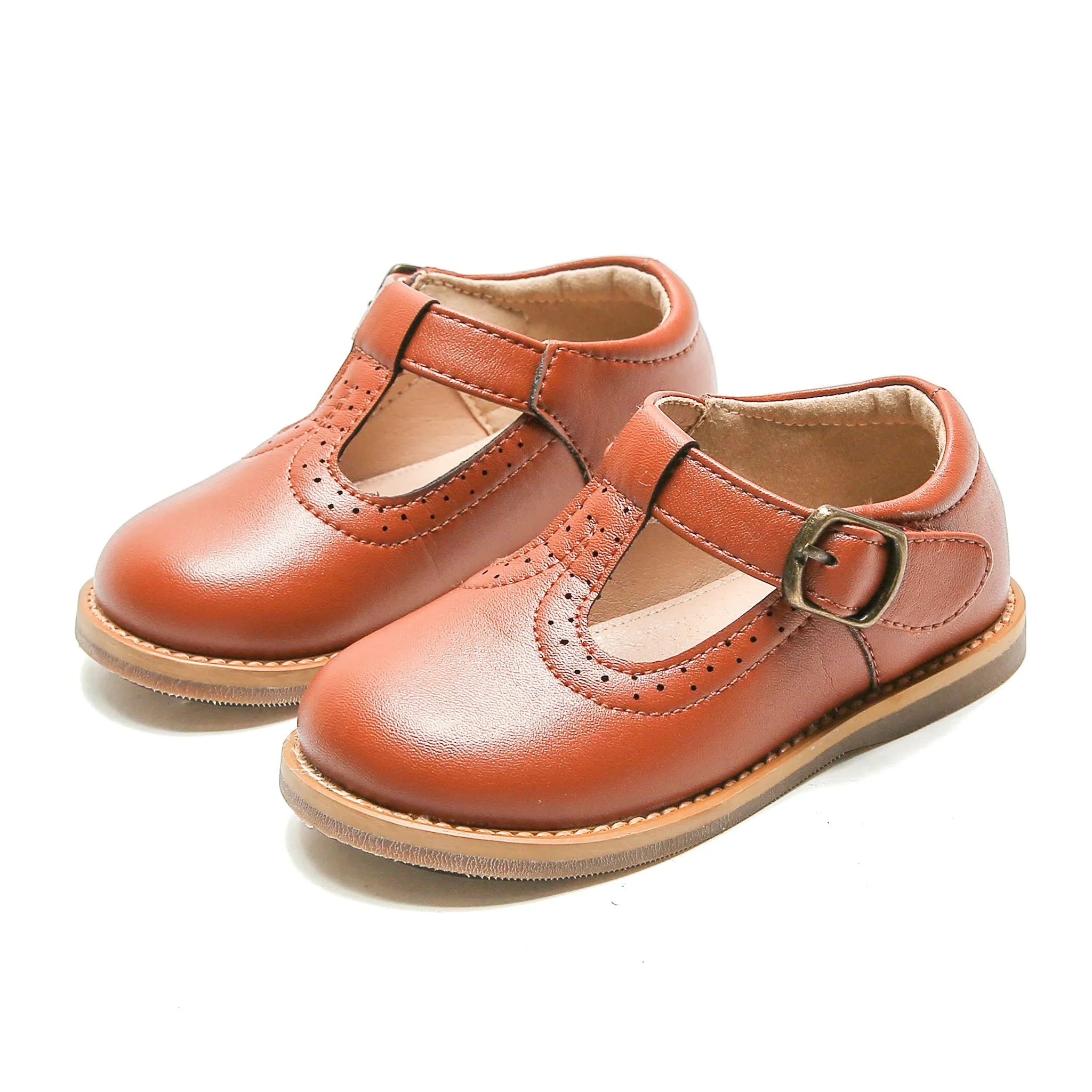 Girl's T-Strap Mary Jane Flat Dress Shoe N8273