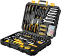 208 Piece General Household Hand Tool Kit with Plastic Toolbox Storage Case P151