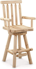 Oversized Log Swivel Bar Stool K843