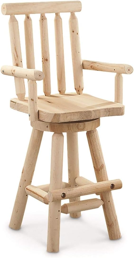 Oversized Log Swivel Bar Stool K843