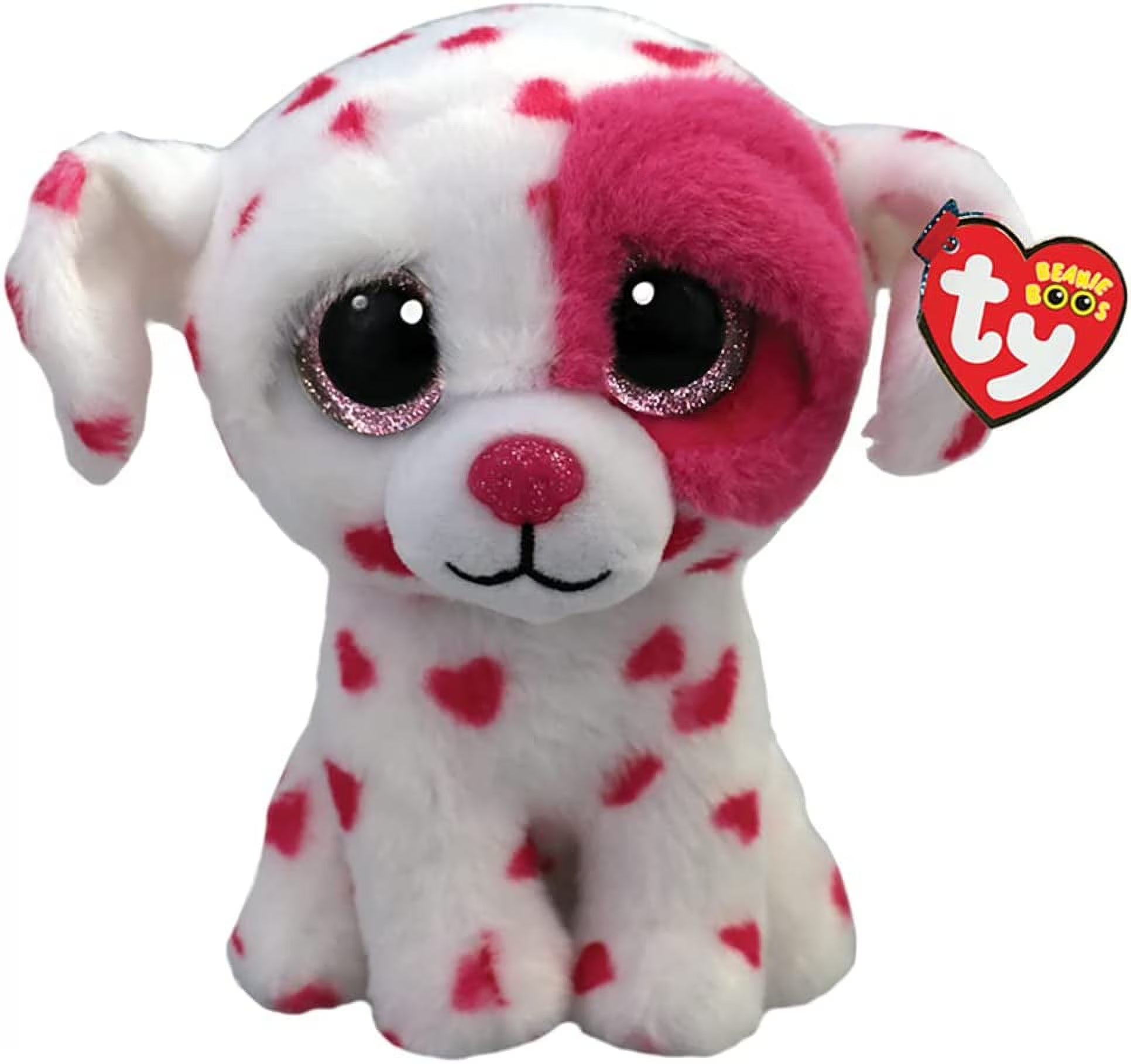 6" Plush Dalmatian Dog with Hearts P26076