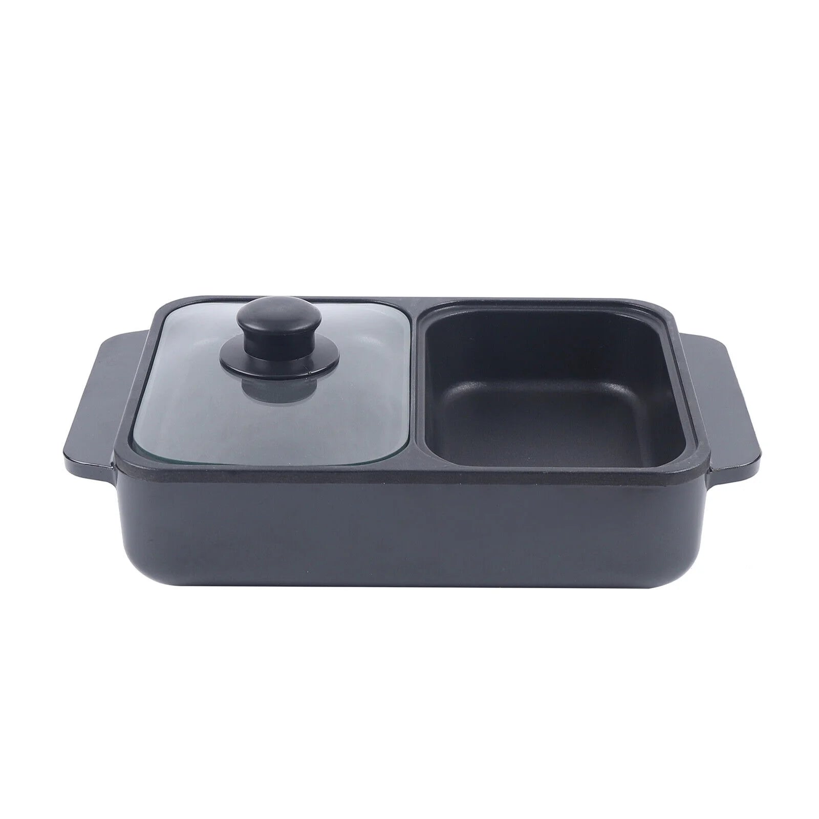 2-IN-1 Electric Hot Pot BBQ Grill Smokeless Cooking Pan 1200W A750