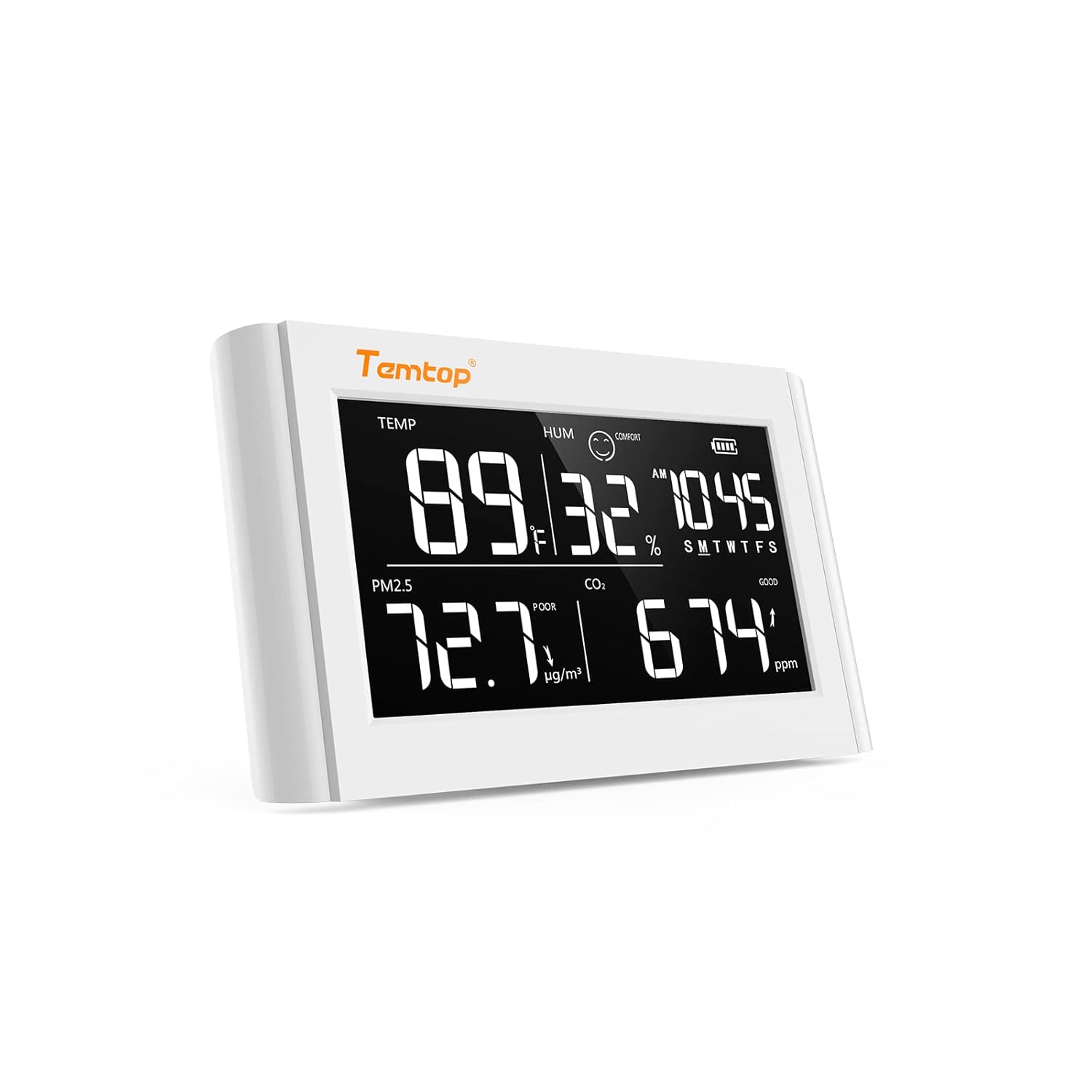 Air Quality Monitor with Color Coded Display T613