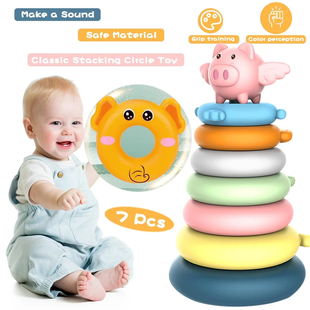 7 Pcs Stacking Rings Toys J7402