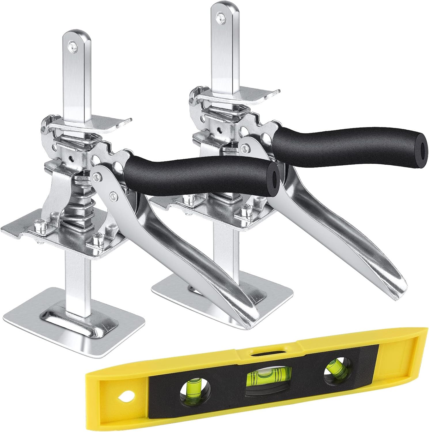 2 Packs Labor Saving Arm Hand Tool Jack Set Door Panel Lifting Cabinet Jack Wall Tile Height Adjuster X483221