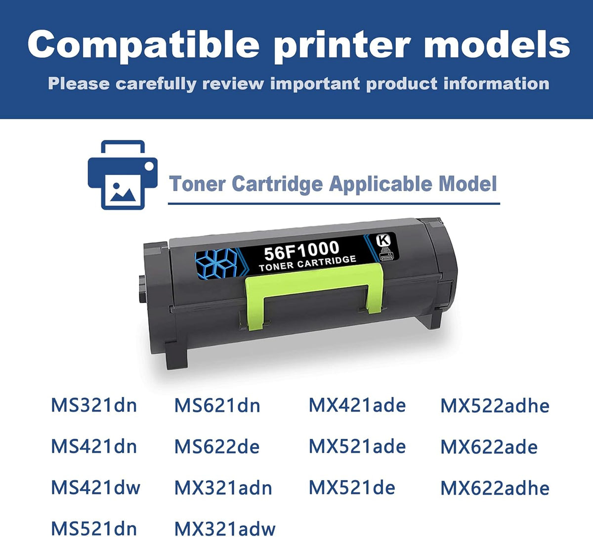 1 Pack Black Compatible Toner Cartridge F920558