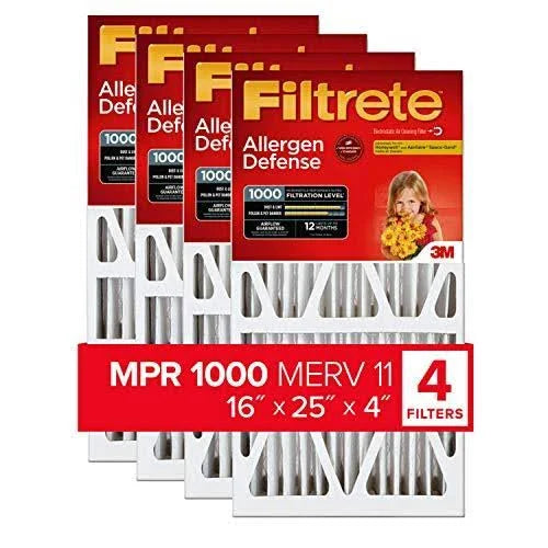 16x25x4 AC Furnace Air Filter MPR 1000 N577