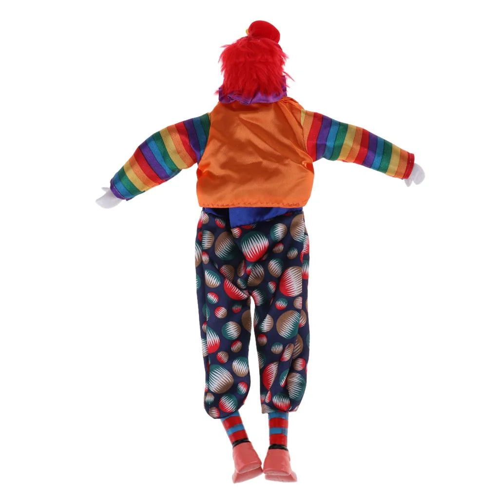 Porcelain Doll Collectibles, Hanging Foot Clown Marionette Puppet Toy, Desktop Decor Ornaments S506065