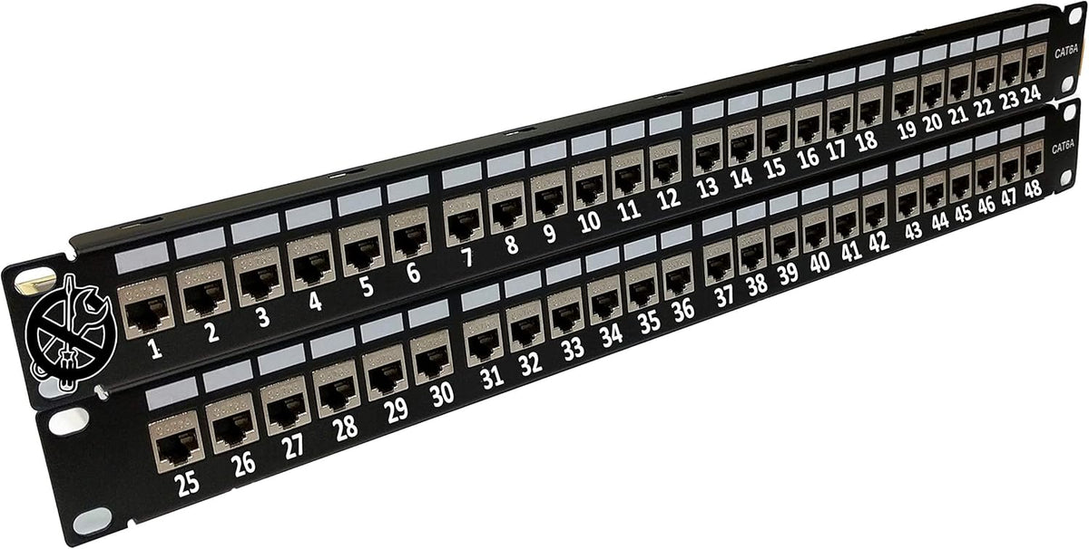 48-Port CAT6A Unshielded 2U Patch Panel C3368
