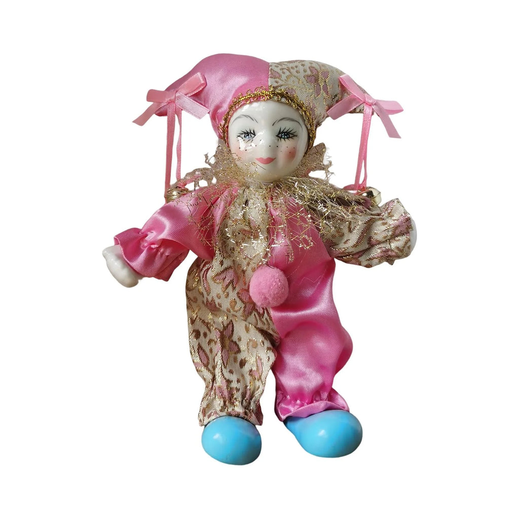 Porcelain Clown Doll with Costume K303326