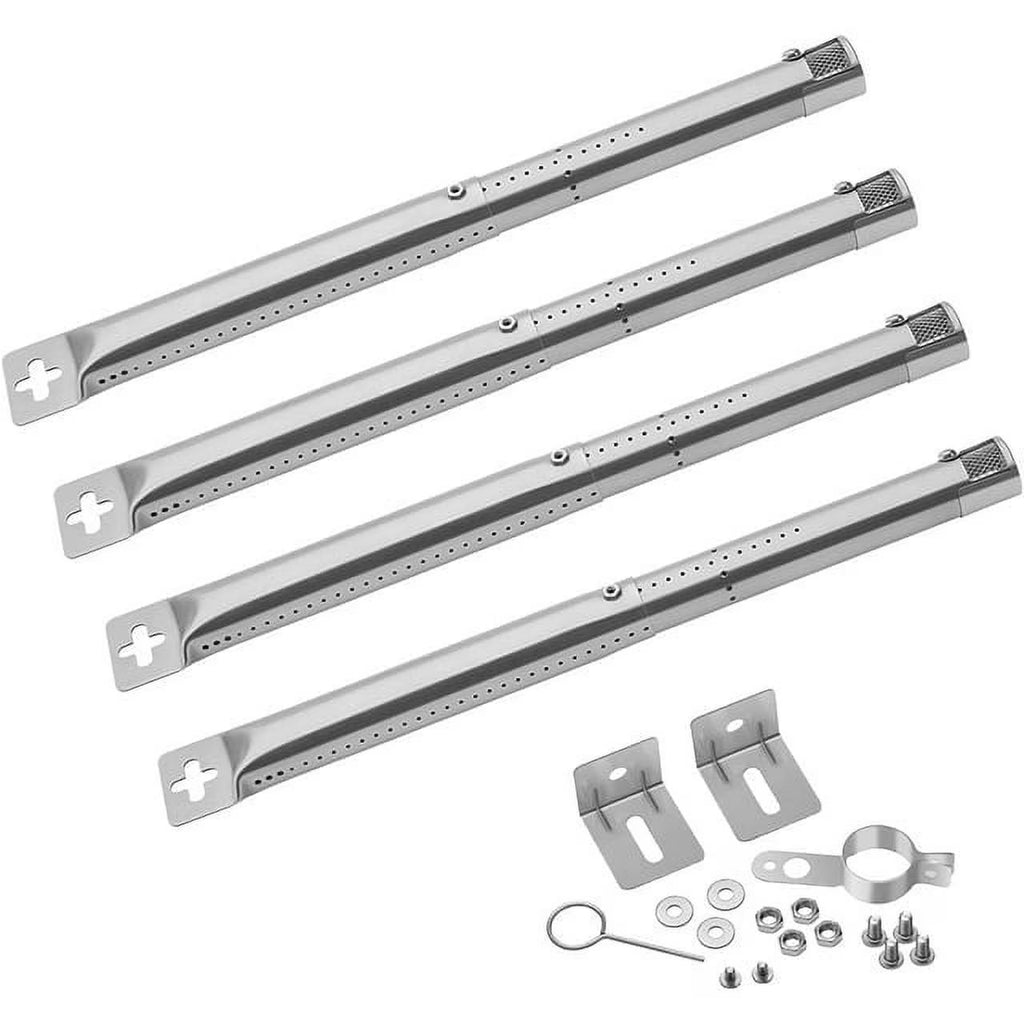 4 Pack Stainless Steel Universal Adjustable Gas Grill Burner Replacement Part J643058