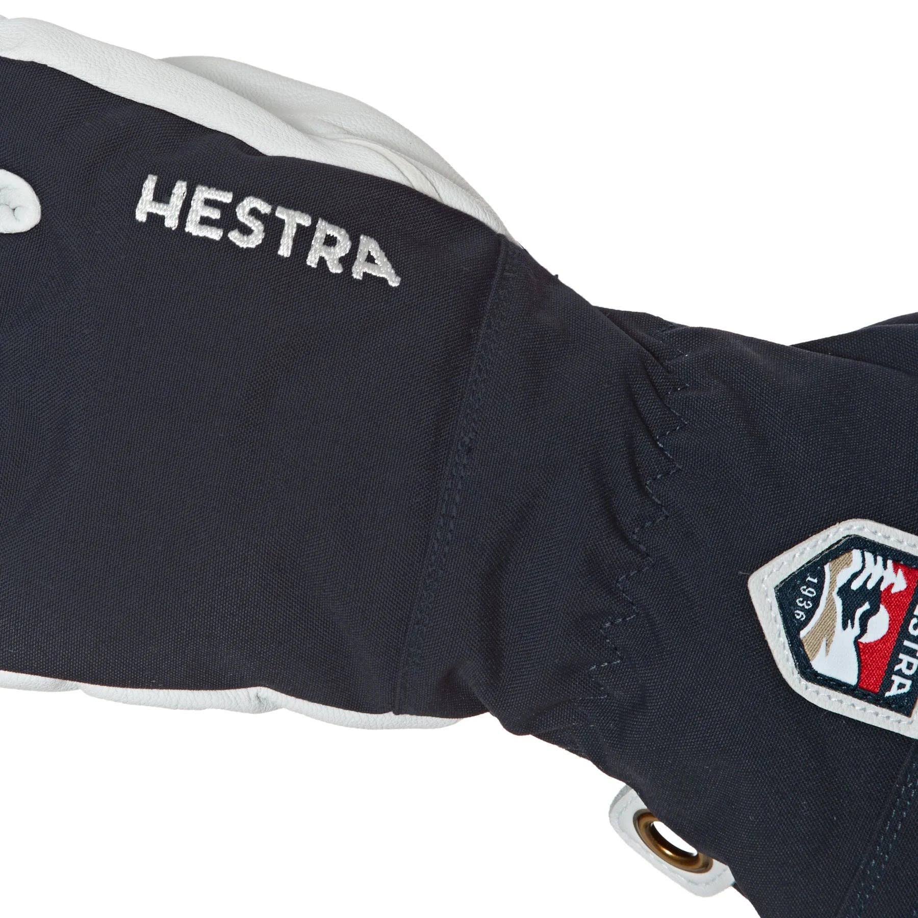 Navy Leather Ski Glove Y5115