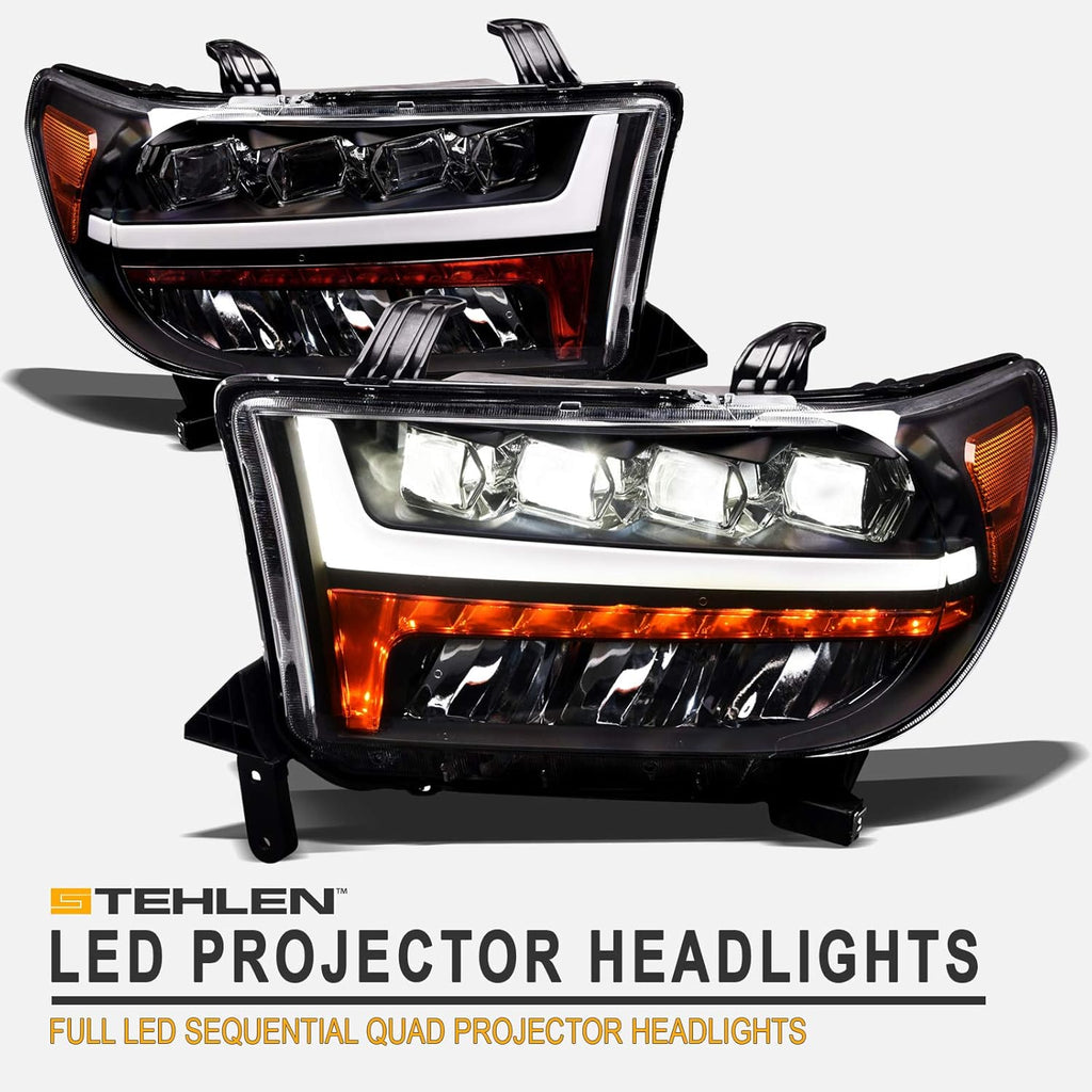Full LED Quad Projector Headlights (Black) Z780993
