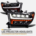 Full LED Quad Projector Headlights (Black) Z780993