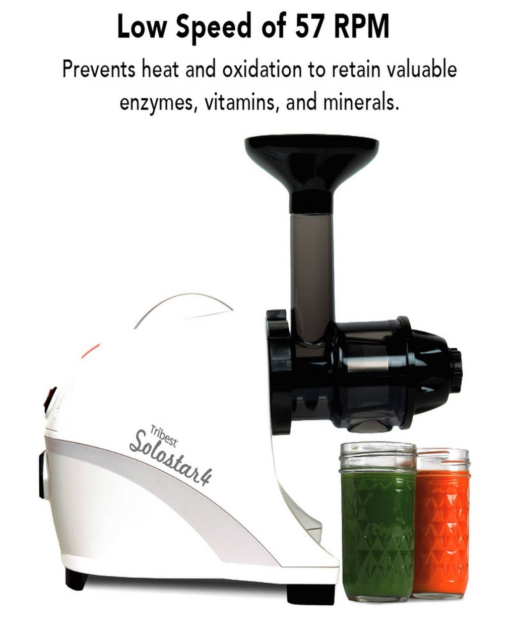 White Horizontal Slow Masticating Juicer C31064