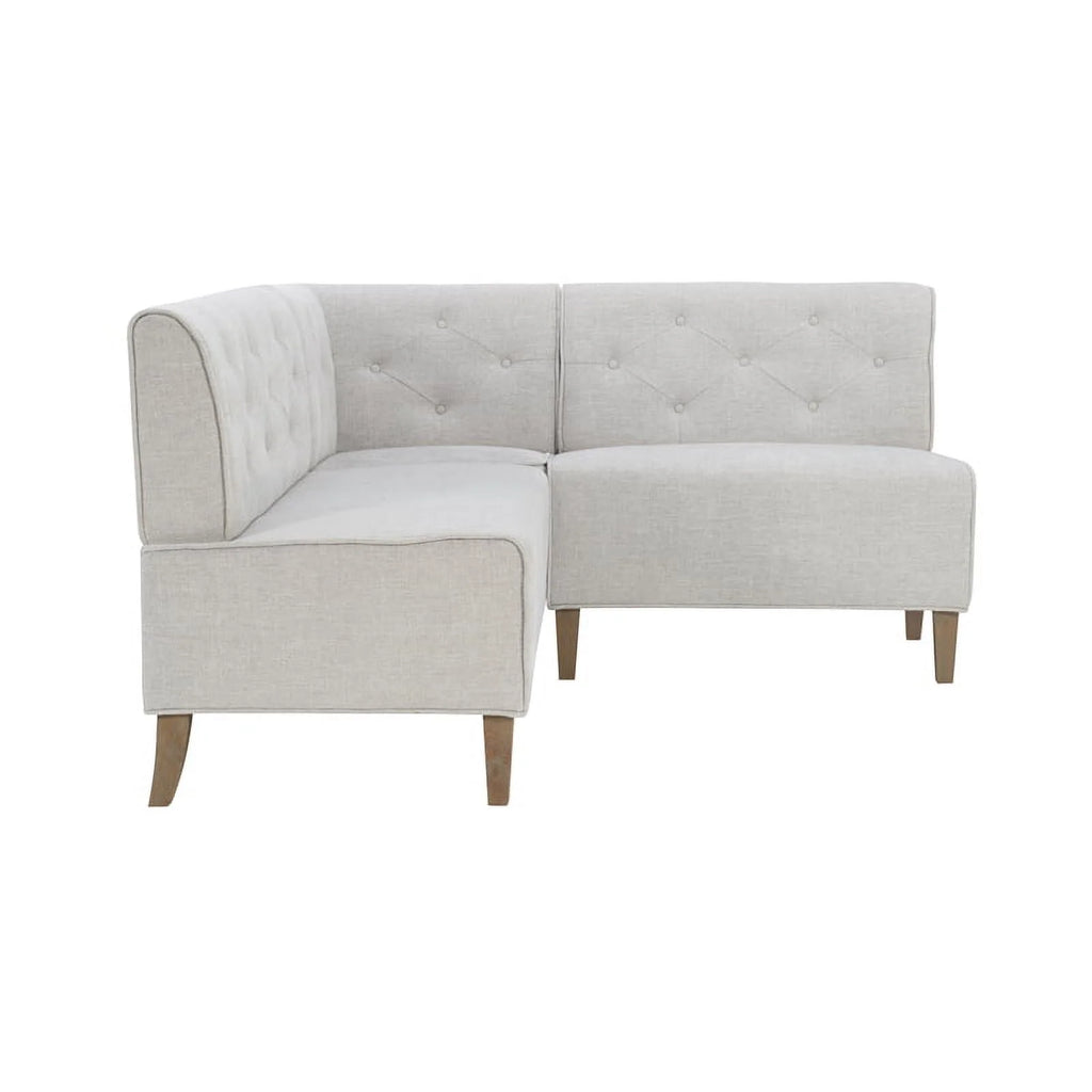 Light Gray Wooden Upholstered Corner Nook X7974