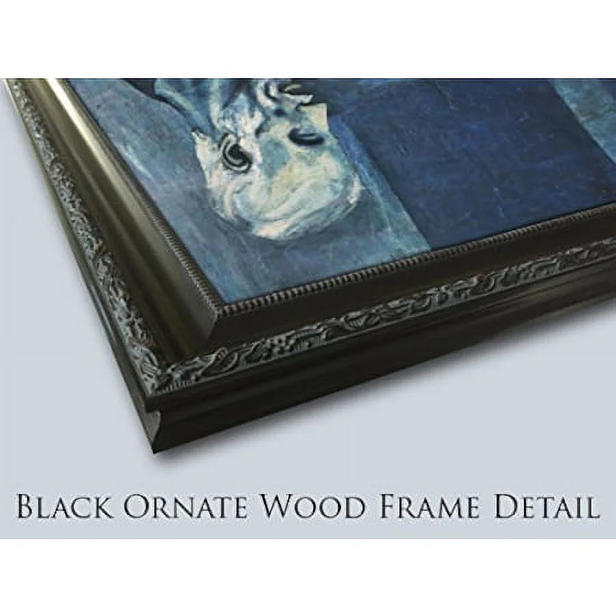 Black Ornate Wood Framed Museum Art Print E635