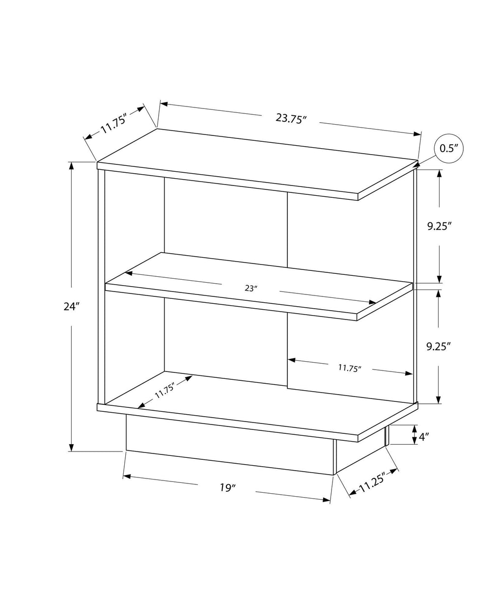 Cappuccino Particle Board Accent Table X8795